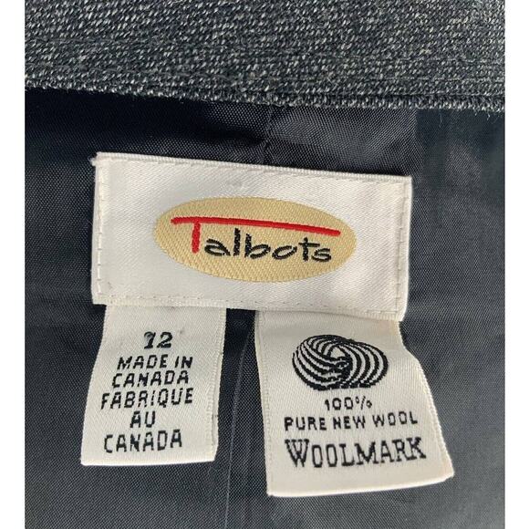 Talbots Blazer Womens Size 12 100% Wool Button Front Lined Pockets Suit Jacket - Picture 10 of 10